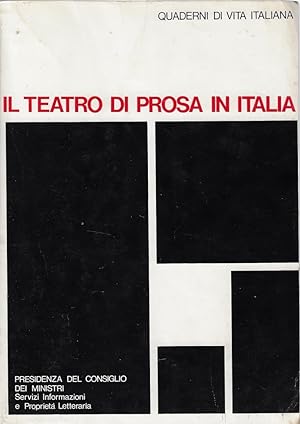 Il teatro di prosa in Italia