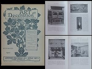 ART ET DECORATION -NOVEMBRE 1907- GEORGE LOGAN, GEORGE WALTON, MAJORELLE, JALLOT