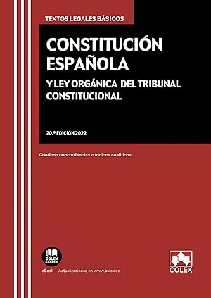 Imagen del vendedor de Constitucin Espaola y Ley Orgnica del Tribunal Constitucional Contiene concordancias e ndices analticos a la venta por Imosver