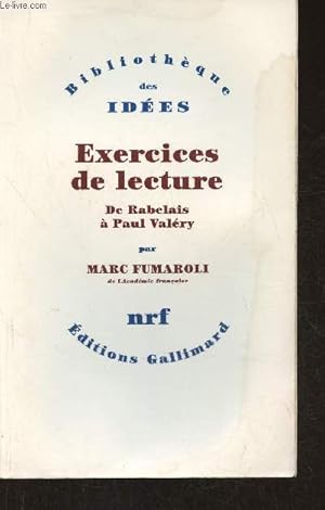 Image du vendeur pour Exercices de lecture de Rabelais  Paul Valry mis en vente par Le-Livre