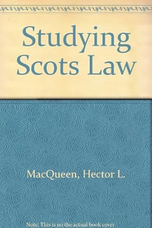 Bild des Verkufers fr Studying Scots Law zum Verkauf von WeBuyBooks