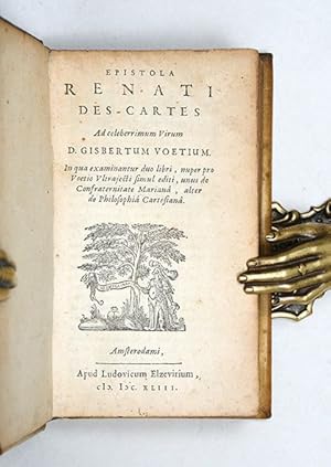 Image du vendeur pour Epistola ad celeberrimum D. Gisbertum Voetium. mis en vente par Peter Harrington.  ABA/ ILAB.