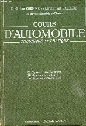 Imagen del vendedor de Cours d'automobile thorique et pratique . a la venta por Le-Livre