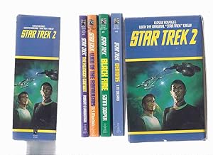 Bild des Verkufers fr STAR TREK 2, Slipcased / Boxed Set of FOUR VOLUMES: Klingon Gambit # 3; Black Fire # 8; Web of the Romulans # 10; Demons # 30 ( Captain Kirk and Mr Spock Slipcase Cover Art ) zum Verkauf von Leonard Shoup