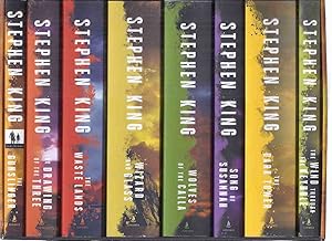 Seller image for 8 BOOKS in box/slipcase: Roland Deschain Cycle: Gunslinger; Drawing of the Three; The Waste Lands; Wizard & Glass; Wolves of the Calla; Song of Susannah; The Dark Tower; The Wind Through the Keyhole Volumes I, II, III, IV, V, VI, VII, VIII / Stephen King for sale by Leonard Shoup