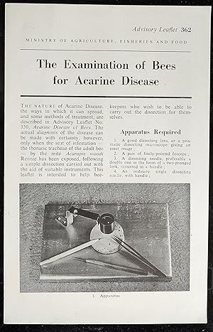 The Examination of Bees dor Acarine Disease Advisory Leaflet 362 (December 1952)