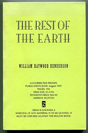 Bild des Verkufers fr The Rest of the Earth zum Verkauf von Between the Covers-Rare Books, Inc. ABAA