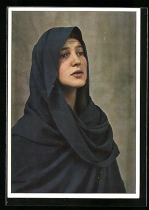 Ansichtskarte Oberammergau, Jubiläums-Passionsspiele 1934, Schauspielerin Anni Rutz als Maria