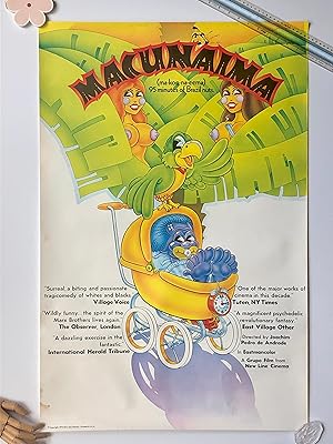 Seller image for MACUNAIMA 1972 Psychedelic Underground Comic Art Film POSTER Brazil Cinema Novo for sale by Blank Verso Books