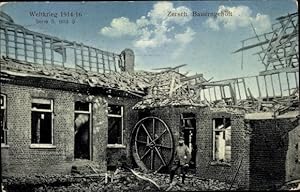 Bild des Verkufers fr Ansichtskarte / Postkarte Weltkrieg 1914/16, Zersch. Bauerngehft zum Verkauf von akpool GmbH