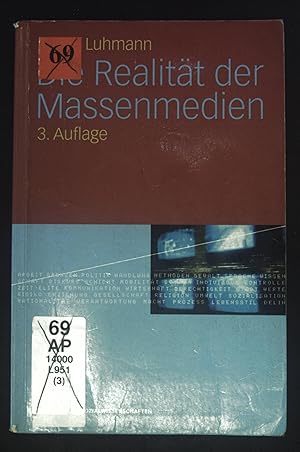 Bild des Verkufers fr Die Realitt der Massenmedien. zum Verkauf von books4less (Versandantiquariat Petra Gros GmbH & Co. KG)