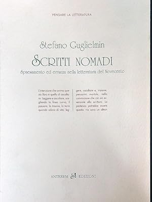 Bild des Verkufers fr Scritti nomadi. Spaesamento ed erranza nella letteratura del Novecento zum Verkauf von Librodifaccia