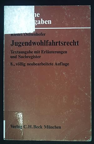 Image du vendeur pour Jugendwohlfahrtsrecht : e. Ausw. von Gesetzen ; Textausg. mit Erl. u. Sachreg. Beck'sche Textausgaben mis en vente par books4less (Versandantiquariat Petra Gros GmbH & Co. KG)