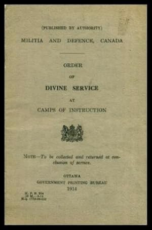 ORDER OF DIVINE SERVICE AT CAMPS OF INSTRUCTION