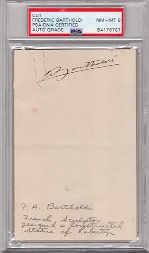 Imagen del vendedor de Frdric Auguste Bartholdi Autograph | signed cards / album pages a la venta por Markus Brandes Autographs GmbH