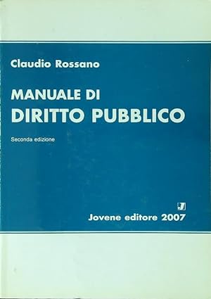 Bild des Verkufers fr Manuale di diritto pubblico zum Verkauf von Librodifaccia