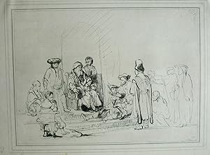Etching after a Rembrandt drawing
