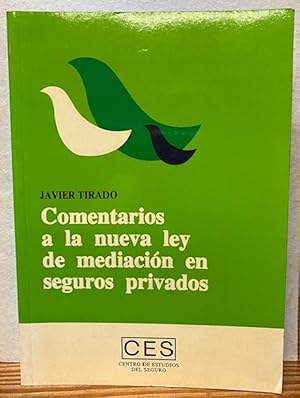 Immagine del venditore per COMENTARIOS A LA NUEVA LEY DE MEDIACION EN SEGUROS PRIVADOS venduto da Fbula Libros (Librera Jimnez-Bravo)