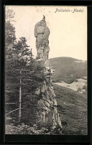 Bild des Verkufers fr Ansichtskarte Blick auf die Peilstein-Nadel, Gesteinsformation zum Verkauf von Bartko-Reher
