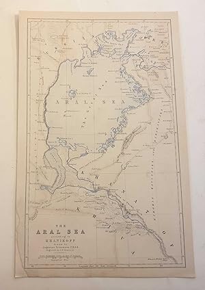 Bild des Verkufers fr The Aral Sea According to Khanikoff (c.1852 Original Map Engraving) zum Verkauf von Maynard & Bradley