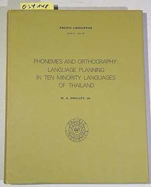 Bild des Verkufers fr Phonemes and orthography: Language planning in ten minority languages of Thailand (Pacific linguistics Series C, No. 43) zum Verkauf von Antiquariat Trger