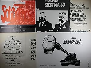 Immagine del venditore per Lot de 13 affiches du mouvement SOLIDARNOSC provenant du portfolio de Klaus Staeck et Bodo Hombach : Klaus Staeck ?Poland is down but not out", H. Furkowski, Solidarno poster, Farmers for the workers, Solidarno poster 10,000,000 (members), Micha Wi ckowski, Solidarno poster, Jan Micha Fabich, Solidarno poster, Solidarno poster MKZ Malopolska 3. 11.1981, Chleba !, Solidarno poster, Zlemi Lodzkiej probably 1981, Call and poster :Call to join the independent union of farmers in Warsaw (left ) and poster of country Solidarno , probably 1980, From August to August, Solidarno posterFrom August to August, Solidarno poster for the photographic exhibition in the ZPAF Gallery in Krakw, 1981, First anniversary of August 80First anniversary of August 80, Solidarno poster from the Oppeln region, 1981, Call and poster, Call to free political prisoners in Wroc aw (top) and poster of country Solidarno from Rzeszw, 1981, Maciej Pietrzyk, Solidarno poster, 1981 Maciej Pietrzyk, Solidarno poster, 1981, venduto da Librairie Christian Chaboud