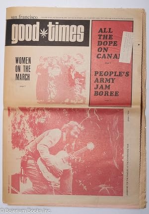 Imagen del vendedor de Good Times: vol. 3, #34, August 28, 1970: Women on the march & All the dope on Canada a la venta por Bolerium Books Inc.