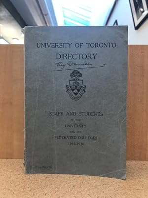 University of Toronto Directory 1935-1936