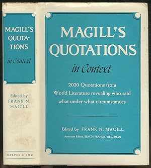 Immagine del venditore per Magill's Quotations in Context venduto da Between the Covers-Rare Books, Inc. ABAA