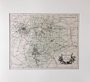 FRANKREICH - Das Departement der Flüsse Seine und Marne - No. 717. - (Grenzkol. Kupferstich-Karte...