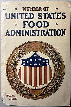 Member of United States Food Administration Home Card