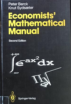 Bild des Verkäufers für Economists' mathematical manual. zum Verkauf von books4less (Versandantiquariat Petra Gros GmbH & Co. KG)