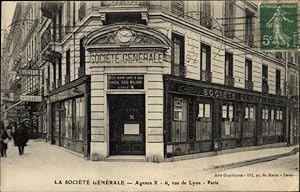 Ansichtskarte / Postkarte Paris, Société Générale, Rue de Lyon