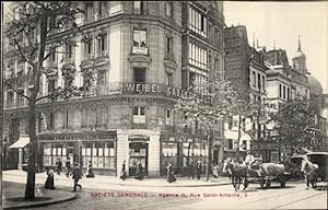 Ansichtskarte / Postkarte Paris, Société Générale, Rue Saint Antoine