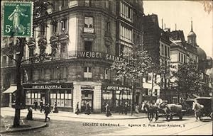Ansichtskarte / Postkarte Paris IV, Société Générale, Rue Saint Antoine