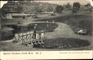 Bild des Verkufers fr Ansichtskarte / Postkarte Perth Western Australia, Queen's Gardens zum Verkauf von akpool GmbH