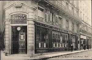 Ansichtskarte / Postkarte Paris, Société Générale, Boulevard Saint Michel