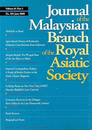 Seller image for Malaysian Branch of the Royal Asiatic SocietyJournal - Volume 81 Part 1 2008 for sale by The Penang Bookshelf