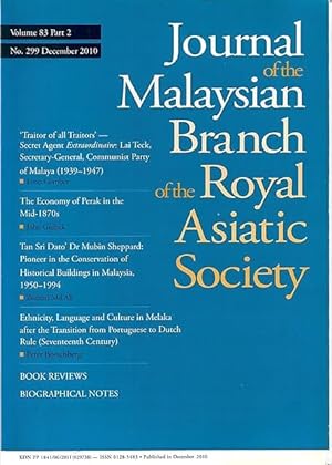 Seller image for Malaysian Branch of the Royal Asiatic Society Journal - Volume 83 Part 2 2010 for sale by The Penang Bookshelf