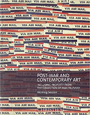 Imagen del vendedor de Post-war and contemporary art : including property from the collection of Max Palevsky ; morning session ; 11 November 2010 a la venta por Joseph Burridge Books