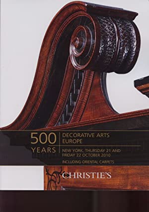 500 years: decorative arts Europe : including oriental carpets ; 22 October 2010