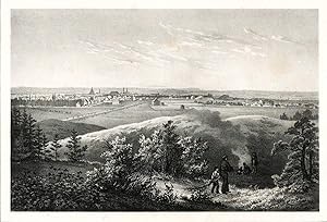 Imagen del vendedor de Dresden von der Knigsbrcker Strasse. Original Lithographie um 1845 a la venta por Antiquariat Kastanienhof