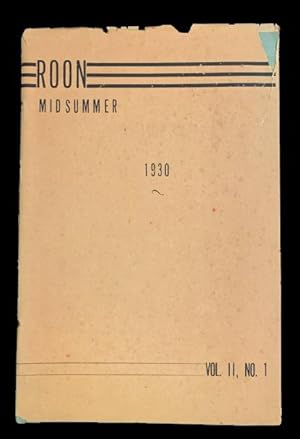 Image du vendeur pour Roon: A Brochure of Modern Verse Issued Midsummer Eve and Twelfth Night. Vol II, No. 1, Midsummer, 1930 mis en vente par Peruse the Stacks