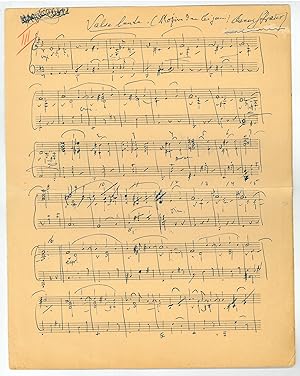 Seller image for Valse lente". Eigenh. Musikmanuskript mit U. for sale by Antiquariat INLIBRIS Gilhofer Nfg. GmbH