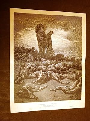 Bild des Verkufers fr Incisione Gustave Dor del 1880 Purgatorio Ugo Capeto Dante Purgatory Engraving zum Verkauf von LIBRERIA IL TEMPO CHE FU