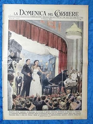 Immagine del venditore per La Domenica del Corriere 6 febbraio 1955 Sanremo Sant'Oronzo di Lecce Ferravilla venduto da LIBRERIA IL TEMPO CHE FU