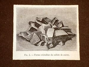 Immagine del venditore per Scoperte ed Invenzioni del 1870 Forma cristallina del solfato di rame venduto da LIBRERIA IL TEMPO CHE FU