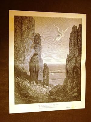 Bild des Verkufers fr Incisione Gustave Dor del 1880 Purgatorio 5 girone Dante Purgatory Engraving zum Verkauf von LIBRERIA IL TEMPO CHE FU