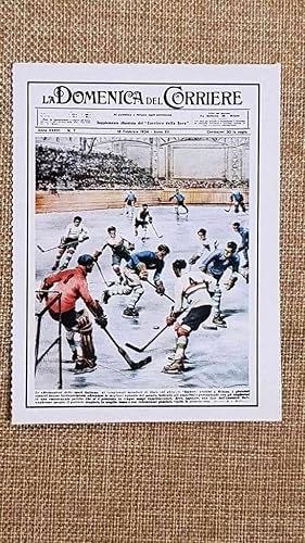 Immagine del venditore per Figurina originale La Domenica del Corriere 1934 Milano Mondiali di hockey venduto da LIBRERIA IL TEMPO CHE FU