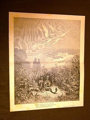 Bild des Verkufers fr Incisione Gustave Dor del 1880 Purgatorio Biscia Dante's Purgatory Engraving zum Verkauf von LIBRERIA IL TEMPO CHE FU